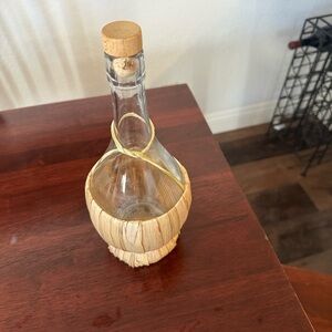 Vintage Chianti wine bottle with cork